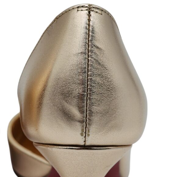 Christian Louboutin Iriza Pumps 85 - Metallic Leather - Gold - 34.5 4 US $845 - Picture 7 of 13
